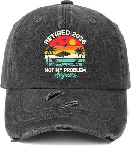 Retired 2026 Not My Problems Anymore Hat for Daughter Funny Washed Distressed in Kuwait