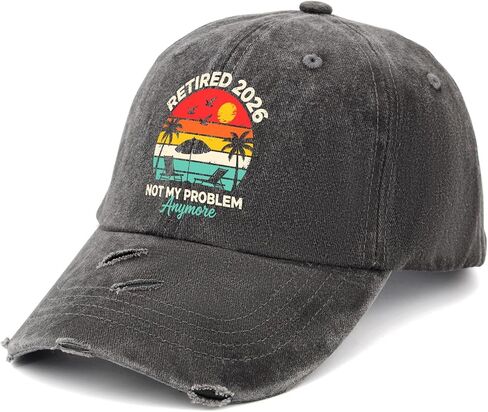 Retired 2026 Not My Problems Anymore Hat for Daughter Funny Washed Distressed in Kuwait