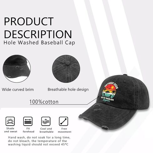 Retired 2026 Not My Problems Anymore Hat for Daughter Funny Washed Distressed in Kuwait