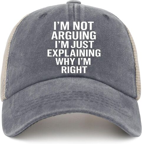 Not Arguing I'm Just Explaining Why I'm Right Hat for Mom Cool Washed in Kuwait