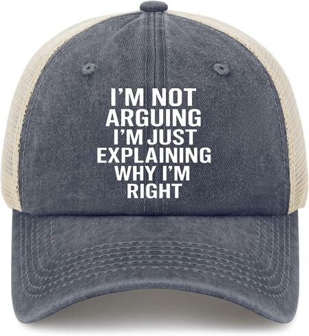 Not Arguing I'm Just Explaining Why I'm Right Hat for Mom Cool Washed in Kuwait