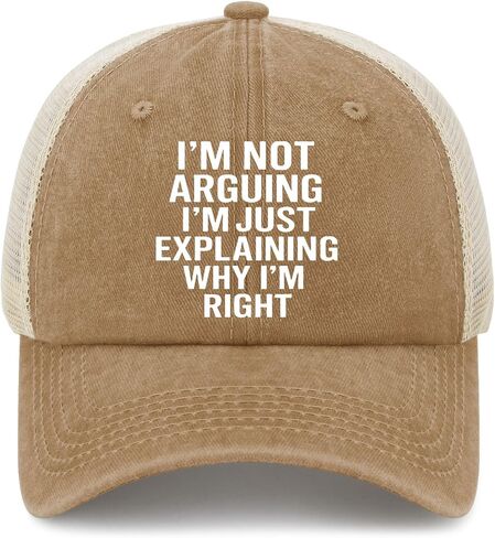 Not Arguing I'm Just Explaining Why I'm Right Hat for Mom Cool Washed in Kuwait