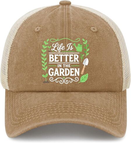 Life is Betters in the Garden Hat for Women Stylish Washed Distressed Baseball in Kuwait