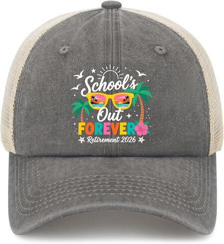 School's Out Forevers Retirements 2026 Hats for Daughter Soft Washed Distressed in Kuwait