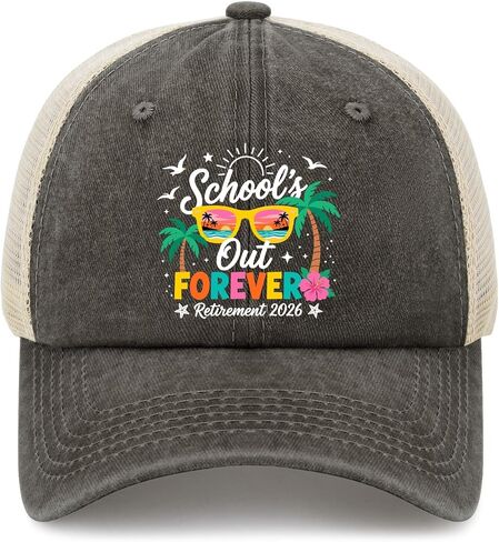 School's Out Forevers Retirements 2026 Hats for Daughter Soft Washed Distressed in Kuwait