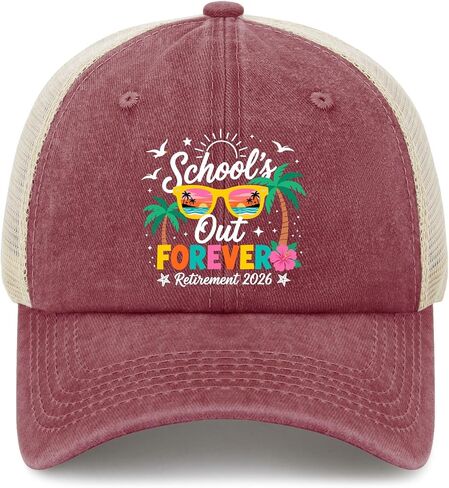 School's Out Forevers Retirements 2026 Hats for Daughter Soft Washed Distressed in Kuwait