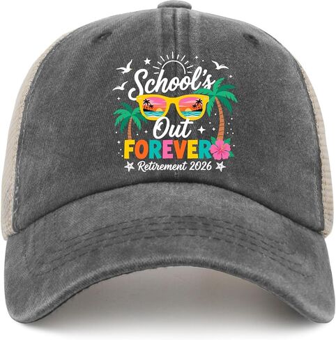 School's Out Forevers Retirements 2026 Hats for Daughter Soft Washed Distressed in Kuwait