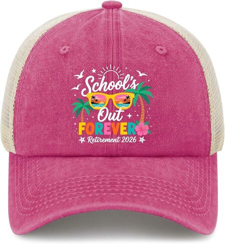 School's Out Forevers Retirements 2026 Hats for Daughter Soft Washed Distressed in Kuwait