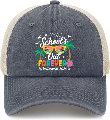 School's Out Forevers Retirements 2026 Hats for Daughter Soft Washed Distressed in Kuwait