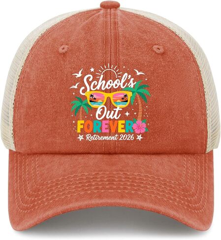 School's Out Forevers Retirements 2026 Hats for Daughter Soft Washed Distressed in Kuwait