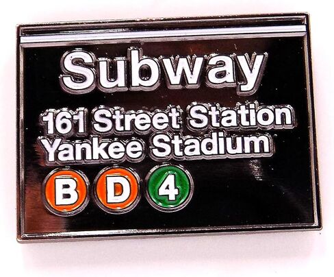 New York City Yankee Stadium Subway Stop Officially Licensed Carded Collectable Enamel Pin for Backpack, Hat, Bags, Jacket Coat, Lapel, Token Subway History Train Commute MetroCard NYC in Kuwait
