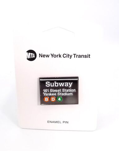 New York City Yankee Stadium Subway Stop Officially Licensed Carded Collectable Enamel Pin for Backpack, Hat, Bags, Jacket Coat, Lapel, Token Subway History Train Commute MetroCard NYC in Kuwait