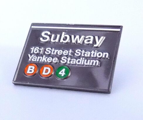 New York City Yankee Stadium Subway Stop Officially Licensed Carded Collectable Enamel Pin for Backpack, Hat, Bags, Jacket Coat, Lapel, Token Subway History Train Commute MetroCard NYC in Kuwait