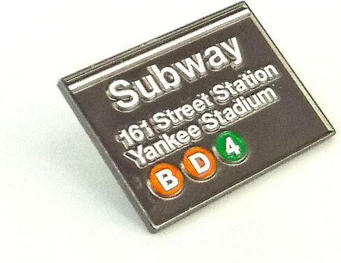 New York City Yankee Stadium Subway Stop Officially Licensed Carded Collectable Enamel Pin for Backpack, Hat, Bags, Jacket Coat, Lapel, Token Subway History Train Commute MetroCard NYC in Kuwait