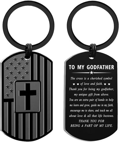 Father's Day Godfather - Gifts for Godfather Birthday Christmas Valentines Day Keychain from Daughter in Saudi Arabia