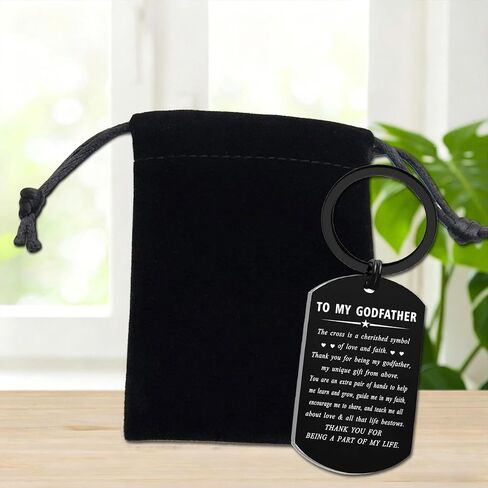 Father's Day Godfather - Gifts for Godfather Birthday Christmas Valentines Day Keychain from Daughter in Saudi Arabia