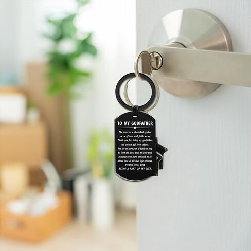 Father's Day Godfather - Gifts for Godfather Birthday Christmas Valentines Day Keychain from Daughter in Saudi Arabia