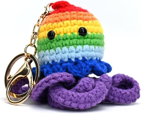 Cute Crochet Keyhain Handmade Key Chain Purse Charm Gift for Car keys Bag Wallet Women Girls in Kuwait