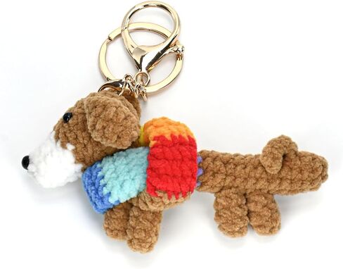 Cute Crochet Keyhain Handmade Key Chain Purse Charm Gift for Car keys Bag Wallet Women Girls in Kuwait