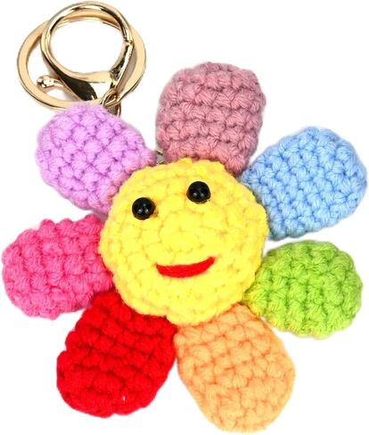 Cute Crochet Keyhain Handmade Key Chain Purse Charm Gift for Car keys Bag Wallet Women Girls in Kuwait