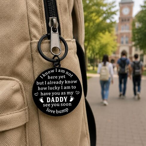 First Fathers Day Gift for New Daddy, New Dad Gifts First Time, Dads to Be Gift - Dad Level Unlocked Key Chain, Expecting Daddy Present for Birthday, Father's Day, Christmas in Kuwait