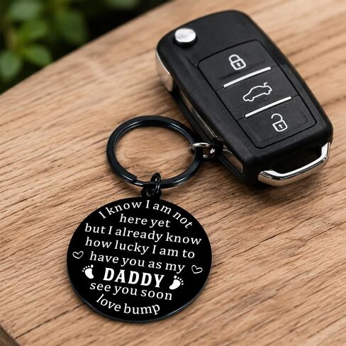 First Fathers Day Gift for New Daddy, New Dad Gifts First Time, Dads to Be Gift - Dad Level Unlocked Key Chain, Expecting Daddy Present for Birthday, Father's Day, Christmas in Kuwait