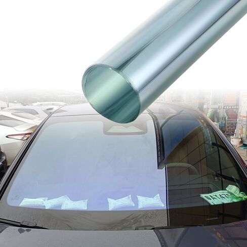 Window Privacy Film Sun Blocking Anti UV Reflective Anti-Glare Window Tint Film for Car Windshield, Home and Office, Chameleon Blue, 19.7 Inch X 9.84 Feet in Saudi Arabia