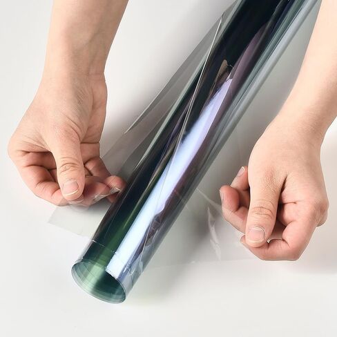 Window Privacy Film Sun Blocking Anti UV Reflective Anti-Glare Window Tint Film for Car Windshield, Home and Office, Chameleon Blue, 19.7 Inch X 9.84 Feet in Saudi Arabia