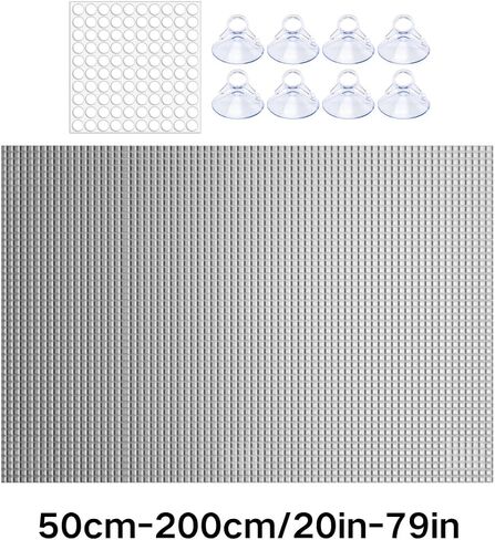 Cuttable Blackout Window Heat Blocker 20in-79in Anti-UV Aluminum Foil Sun Blocking Privacy Window Cover, Thermal Window Film Room Darkening with Suction Cups Reusable(32x55in) in Kuwait