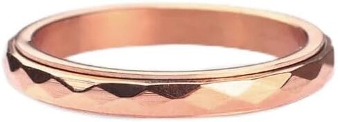 Mint & Lily Dainty Hammered Band Spinning Fidget Ring in Saudi Arabia