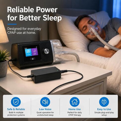from haoranli 65W 24V 2.71A Power Supply Charger for ResMed AirSense 11 AutoSet Elite CPAP, AirSense 11 Power Cord Replacement, Compatible with Air11 39205 E1399 390010 R390-7230 in Saudi Arabia