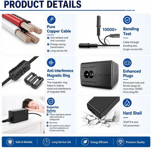 from haoranli 65W 24V 2.71A Power Supply Charger for ResMed AirSense 11 AutoSet Elite CPAP, AirSense 11 Power Cord Replacement, Compatible with Air11 39205 E1399 390010 R390-7230 in Saudi Arabia