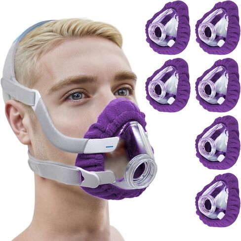 NATAKU 6-Pack Medium CPAP' Mask Liners Compatible with F20 Full Face Masks Cushion, Reusable Comfort Cushioned Mask Cushion Covers, Absorb Facial Oils and Moisture to Improve Mask Wear Experience in Saudi Arabia