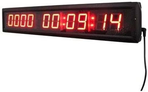 Red Color 1.8" 10 Digits LED Days Digital Countdown Clock Count up to 10000 Days with Hours Minutes Seconds IR Remote Control Aluminum Case in Saudi Arabia