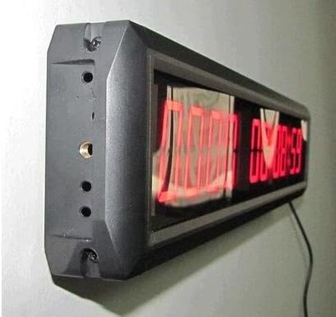 Red Color 1.8" 10 Digits LED Days Digital Countdown Clock Count up to 10000 Days with Hours Minutes Seconds IR Remote Control Aluminum Case in Saudi Arabia