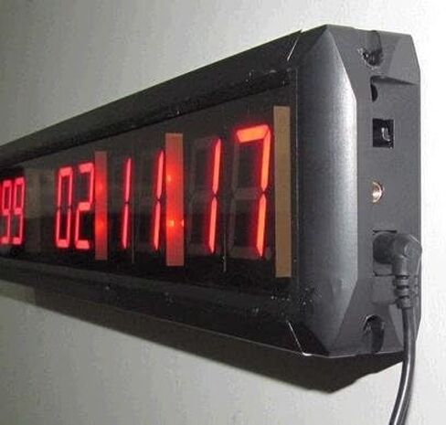 Red Color 1.8" 10 Digits LED Days Digital Countdown Clock Count up to 10000 Days with Hours Minutes Seconds IR Remote Control Aluminum Case in Saudi Arabia