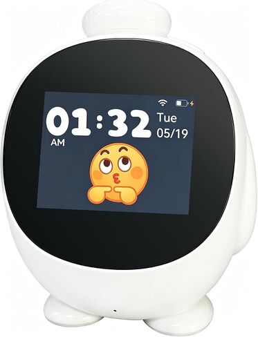 Kids Intelligent AI Alarm Clock, Ok to Wake Clock for Kids, Sleep Trainer Clock for Toddler, Adorable Digital Alarm Clock, AI Voice Clock with Chat, Time Management Gift for Children in Saudi Arabia