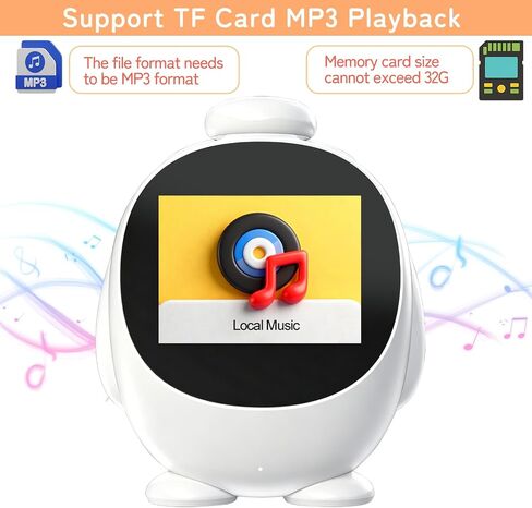 Kids Intelligent AI Alarm Clock, Ok to Wake Clock for Kids, Sleep Trainer Clock for Toddler, Adorable Digital Alarm Clock, AI Voice Clock with Chat, Time Management Gift for Children in Saudi Arabia