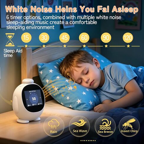 Kids Intelligent AI Alarm Clock, Ok to Wake Clock for Kids, Sleep Trainer Clock for Toddler, Adorable Digital Alarm Clock, AI Voice Clock with Chat, Time Management Gift for Children in Saudi Arabia