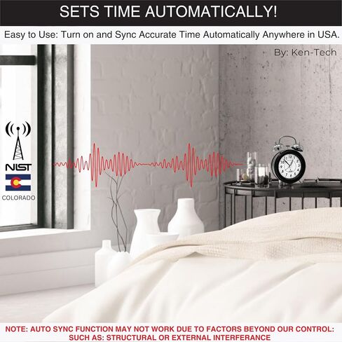 Atomic Retro Twin Bell Alarm Clock Alarm Clocks for Bedrooms. Loud Alarm Clock for Heavy Sleepers Perfect for Bedroom, Desk, and Office. Set time Automatically. in Saudi Arabia