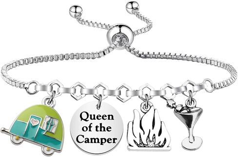 Lywjyb Birdgot Queen of the Camper Bracelet Family Camping Gift Traveler Adventure Gift Nature Merch in Kuwait