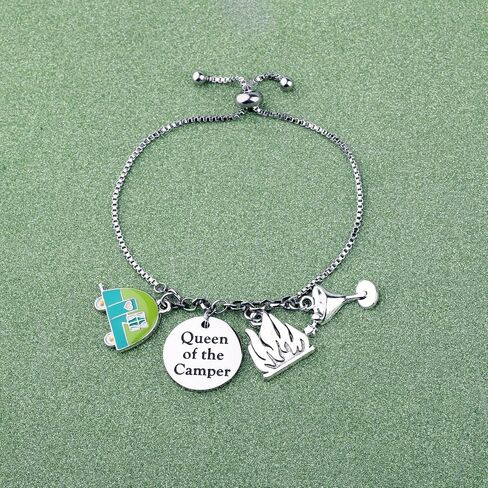 Lywjyb Birdgot Queen of the Camper Bracelet Family Camping Gift Traveler Adventure Gift Nature Merch in Kuwait