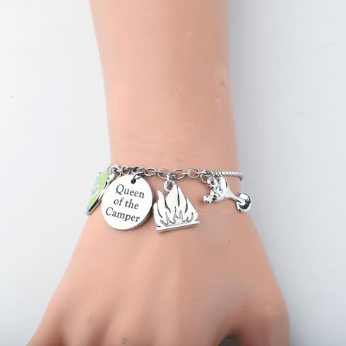 Lywjyb Birdgot Queen of the Camper Bracelet Family Camping Gift Traveler Adventure Gift Nature Merch in Kuwait