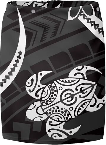 Mens Traditional Sarong Pareo Lavalava Polynesian Samoan Totem Lavalava Wrap Skirts Casual Summer Beachwear in Kuwait