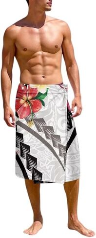 Mens Traditional Sarong Pareo Lavalava Polynesian Samoan Totem Lavalava Wrap Skirts Casual Summer Beachwear in Saudi Arabia