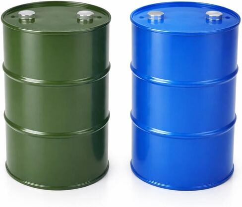 Mini Oil Barrel, Metal Blue Green Drum for 1/10 RC Crawler, 2PCS Simulation Metal Mini Oil Drum Container Decoration (Blue Green) in Saudi Arabia
