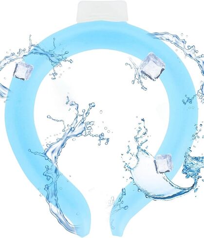 Neck Cooling Tube, PCM Cooling Collar for Freezer or Ice Water Pre-Chill, Reusable Wearable Neck Cooler Ring for Hot Weather Yard Work Walking Hiking Camping Commute in Saudi Arabia