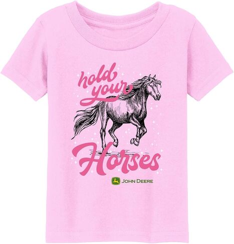 John Deere Toddler Hold Your Horses SS Tee in Pink in Kuwait