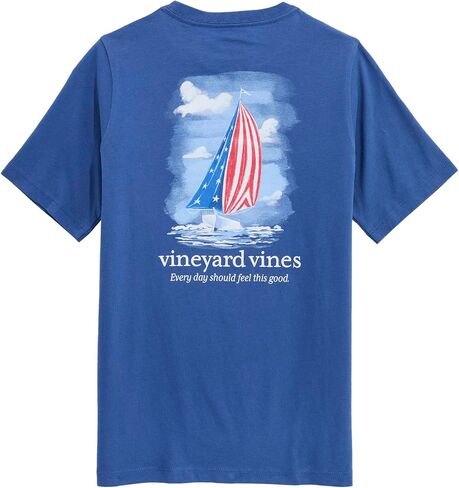 Vineyard Vines Boys' Boys' Painted Americana Sail Short-Sleeve Pocket Tee in Kuwait