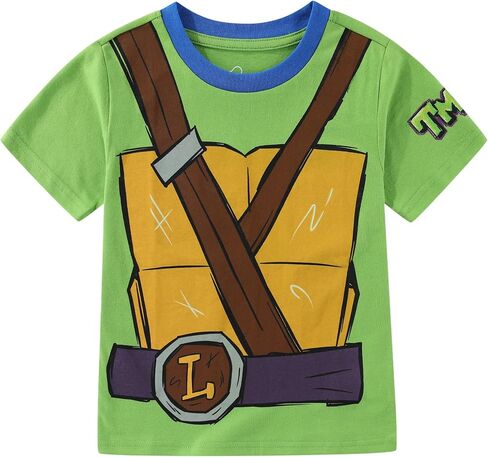 تي شيرت Nickelodeon Teenage Mutant Ninja Turtles ليوناردو مايكل أنجلو للأولاد بأكمام قصيرة للأطفال الكبار in Kuwait